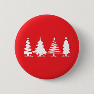 Macaron Rond 5 Cm Arbres de Noël