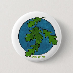 Macaron Rond 5 Cm "Arbres pour moi" bouton