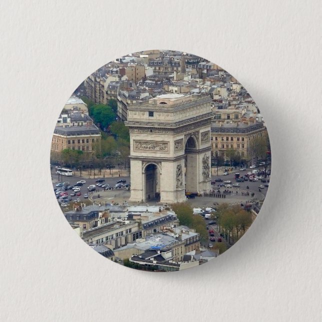 Macaron Rond 5 Cm Arc de Triomphe Paris (Devant)