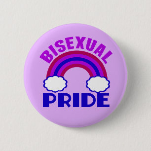 Macaron Rond 5 Cm Arc-en-ciel bisexuel de pourpre de fierté