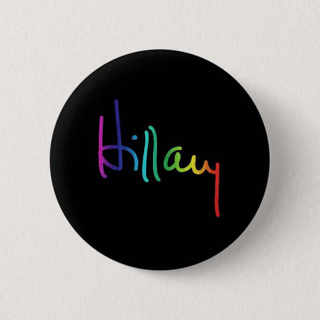 Macaron Rond 5 Cm Arc-en-ciel de fierté de Hillary - .png (Devant)