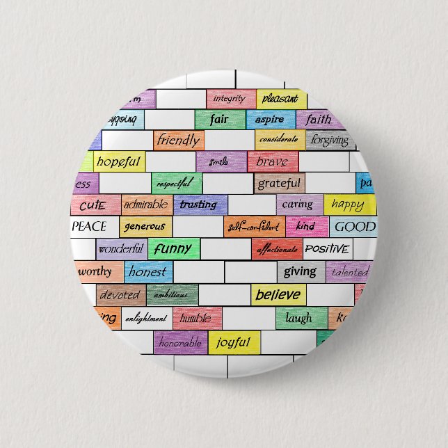 Macaron Rond 5 Cm Arc-en-ciel de graffiti inspiré (Devant)