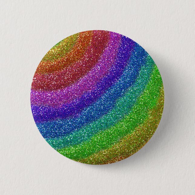 Macaron Rond 5 Cm Arc-en-ciel de parties scintillantes (Devant)