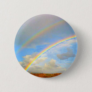 Macaron Rond 5 Cm Arc-en-ciel double, Dieu promet, chance, saint Pat