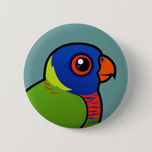 Macaron Rond 5 Cm Arc-en-ciel Lorikeet de Birdorable (Devant)