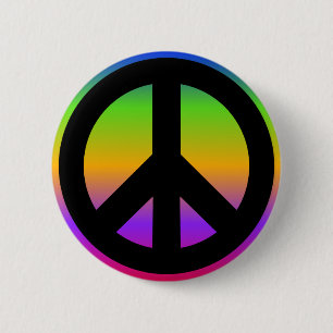 Macaron Rond 5 Cm Arc-en-ciel lumineux