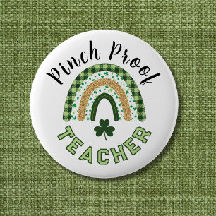 Macaron Rond 5 Cm Arc-en-ciel vert Pinch Proof Professeur St Patrick