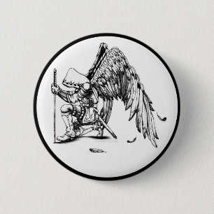 Macaron Rond 5 Cm ArchAngel guerrier