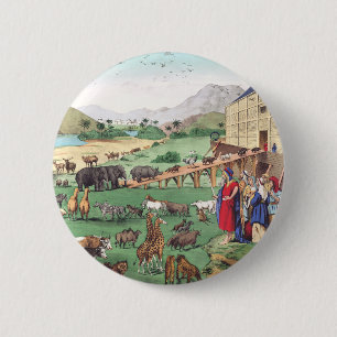 Macaron Rond 5 Cm Arche de Noé avec des animaux