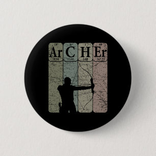 Macaron Rond 5 Cm Archer Tableau Périodique Eléments Chasse De Bow T