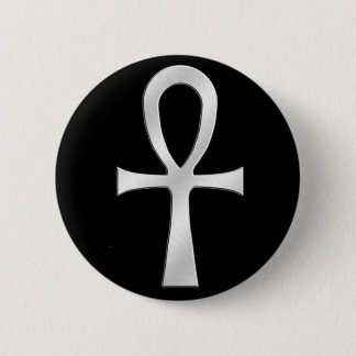 Macaron Rond 5 Cm Argent d'Ankh