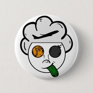 Macaron Rond 5 Cm Argent de mouche