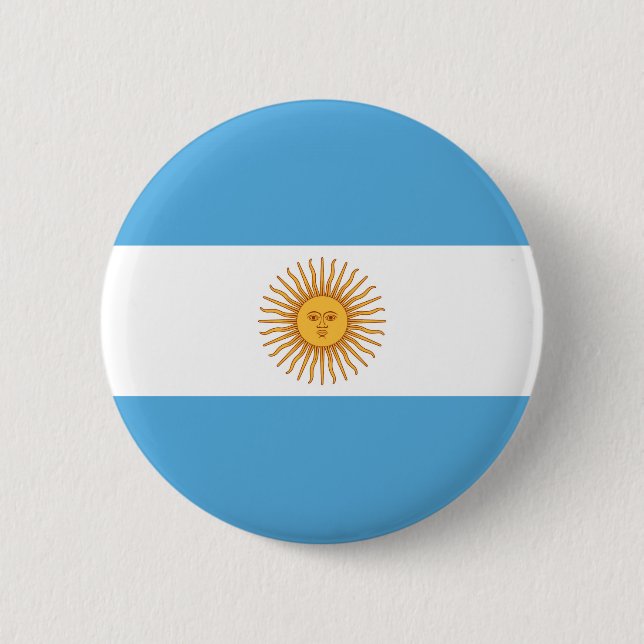 Macaron Rond 5 Cm Argentine (Devant)