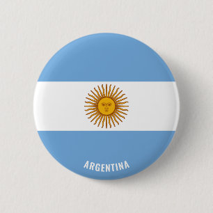 Macaron Rond 5 Cm Argentine Drapeau mignon Patriotique