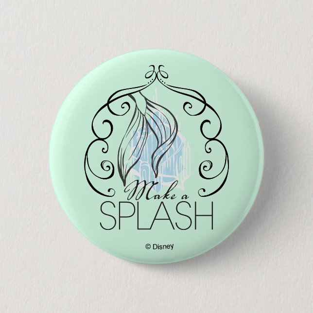 Macaron Rond 5 Cm Ariel | Faire Un Splash (Devant)
