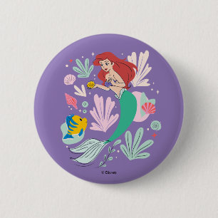 Macaron Rond 5 Cm Ariel & Flounder’s Undersea Shell-abration !