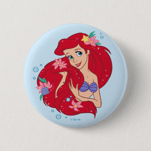 Macaron Rond 5 Cm Ariel Ocean Beauty Bloom