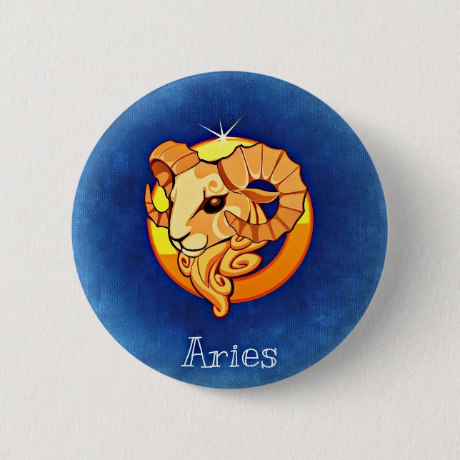 Macaron Rond 5 Cm Aries (Devant)