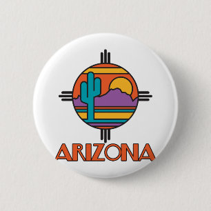 Macaron Rond 5 Cm Arizona Desert Mandala