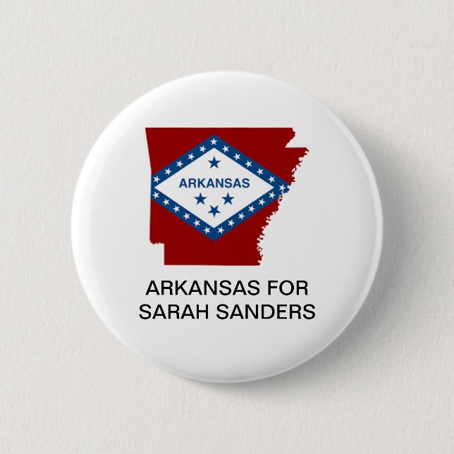 Macaron Rond 5 Cm ARKANSAS pour SARAH SANDERS GOVERNOR Button (Devant)