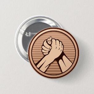 Macaron Rond 5 Cm Arm wrestling Bronze