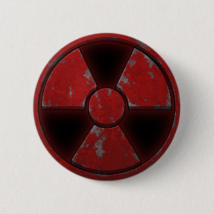 Macaron Rond 5 Cm Arme nucléaire rouge