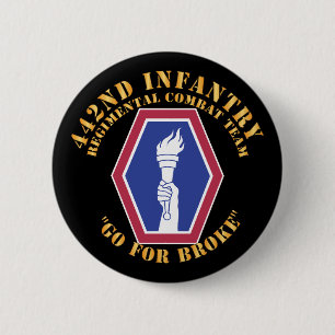Macaron Rond 5 Cm Armée de terre - 442e équipe de combat régimentair