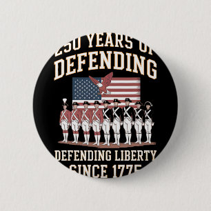 Macaron Rond 5 Cm Armée-États-Unis Défilé-militaire-usa 250e-anniver
