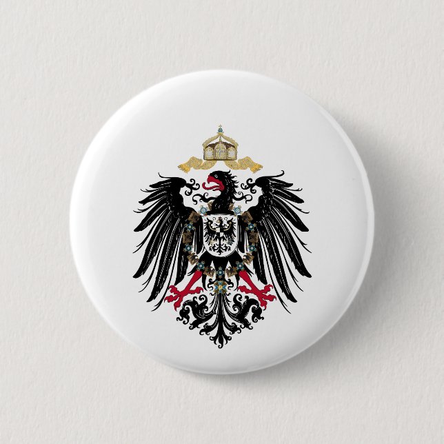Macaron Rond 5 Cm Armoiries de l'Empire allemand de 1889 (Devant)
