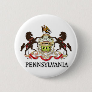Macaron Rond 5 Cm Armoiries de l'État de Pennsylvanie