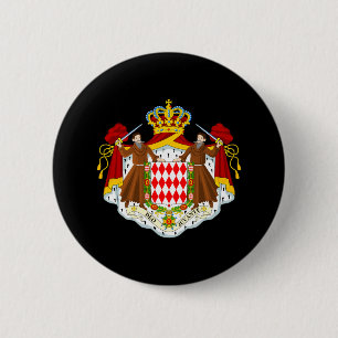 Macaron Rond 5 Cm Armoiries de Monaco