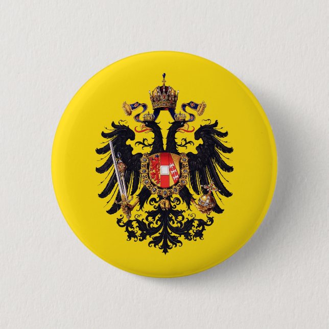 Macaron Rond 5 Cm Armoiries du Bouton de l'Empire autrichien (Devant)