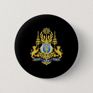 Macaron Rond 5 Cm Armoiries du Cambodge