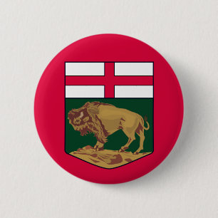 Macaron Rond 5 Cm Armoiries du Manitoba - CANADA
