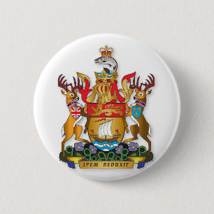Macaron Rond 5 Cm Armoiries du Nouveau-Brunswick