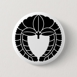 Macaron Rond 5 Cm [Armoiries familiales] Glycine orthodoxe