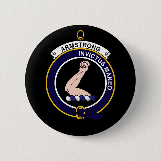 Macaron Rond 5 Cm Armstrong - le clan Crest (Devant)