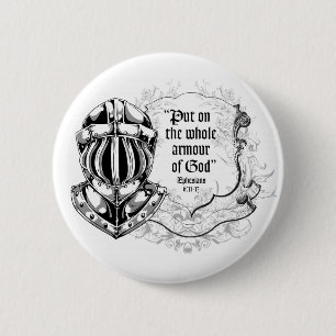 Macaron Rond 5 Cm Armure de bouton de Dieu