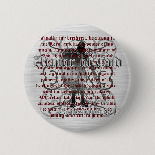 Macaron Rond 5 Cm Armure de soldat de Dieu