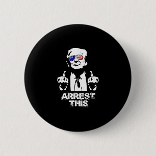 Macaron Rond 5 Cm Arrestation de Trump ceci