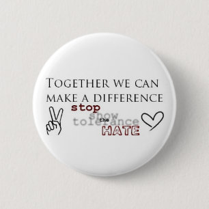 Macaron Rond 5 Cm Arrêtez la haine