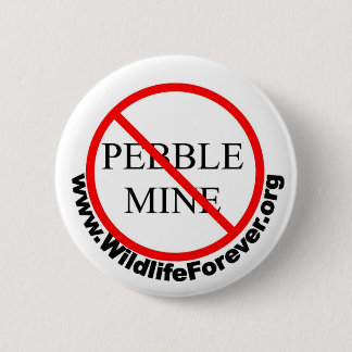 MACARON ROND 5 CM ARRÊTEZ LE BOUTON 2 DE MINE DE CAILLOU