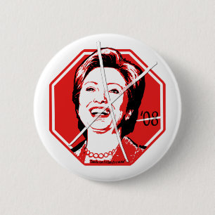 Macaron Rond 5 Cm Arrêtez le bouton de Hillary Anti-Hillary