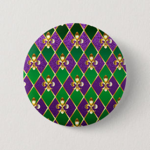 Macaron Rond 5 Cm Arrière - plan de bijoux Mardi Gras