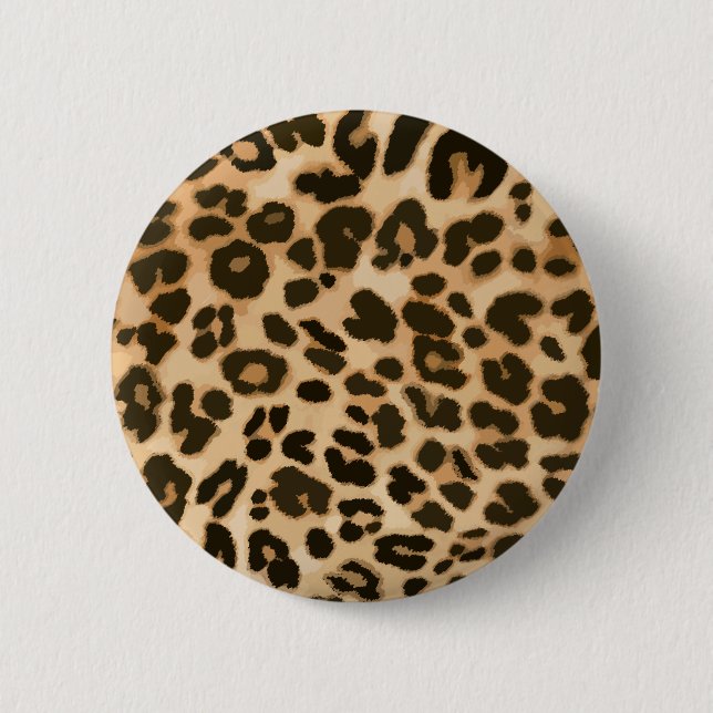 Macaron Rond 5 Cm Arrière - plan Empreinte de léopard (Devant)
