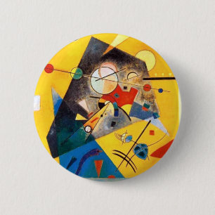 Macaron Rond 5 Cm Art abstrait d'harmonie tranquille de Kandinsky