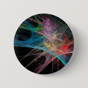 Macaron Rond 5 Cm Art Abstrait Glace Arc-en-ciel