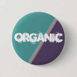 Macaron Rond 5 Cm Art Abstrait Turquoise violet