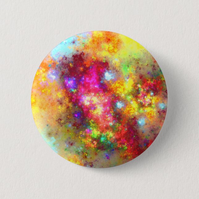 Macaron Rond 5 Cm art cru de fractale (Devant)