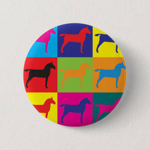 Macaron Rond 5 Cm Art de bruit de chevaux